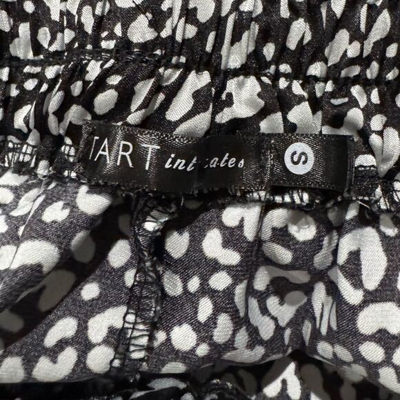 Tart Intimates Satin Black White Cheetah Sleep Shorts Women’s Small - Picture 2 of 2